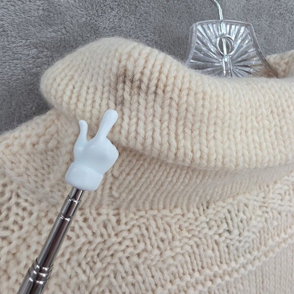 Ralph Lauren LRL Wool Sweater M Ivory Exclusive Hand Knit Tunic Fair Isle Nordic - Picture 9 of 11